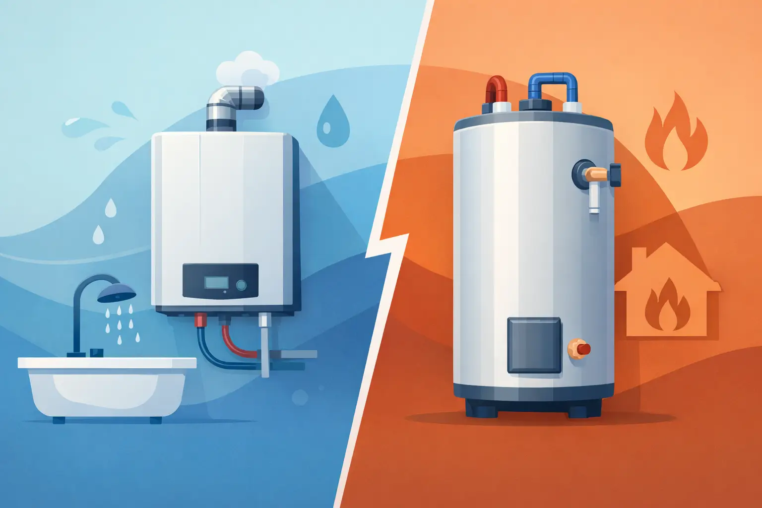 Tankless Versus Tank Water Heaters